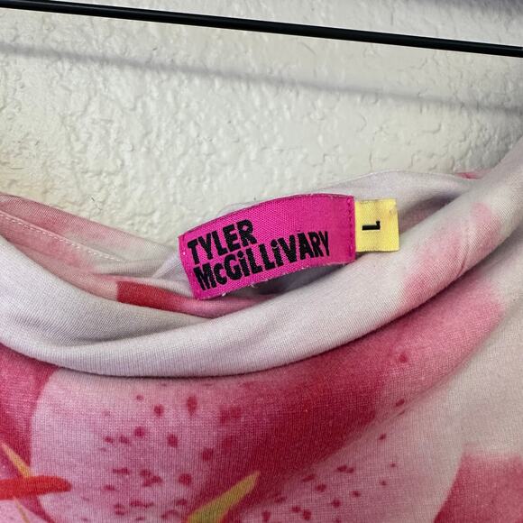 Tyler McGillivary Lily Cropped Tube Top Pink Size Large - Picture 6 of 7